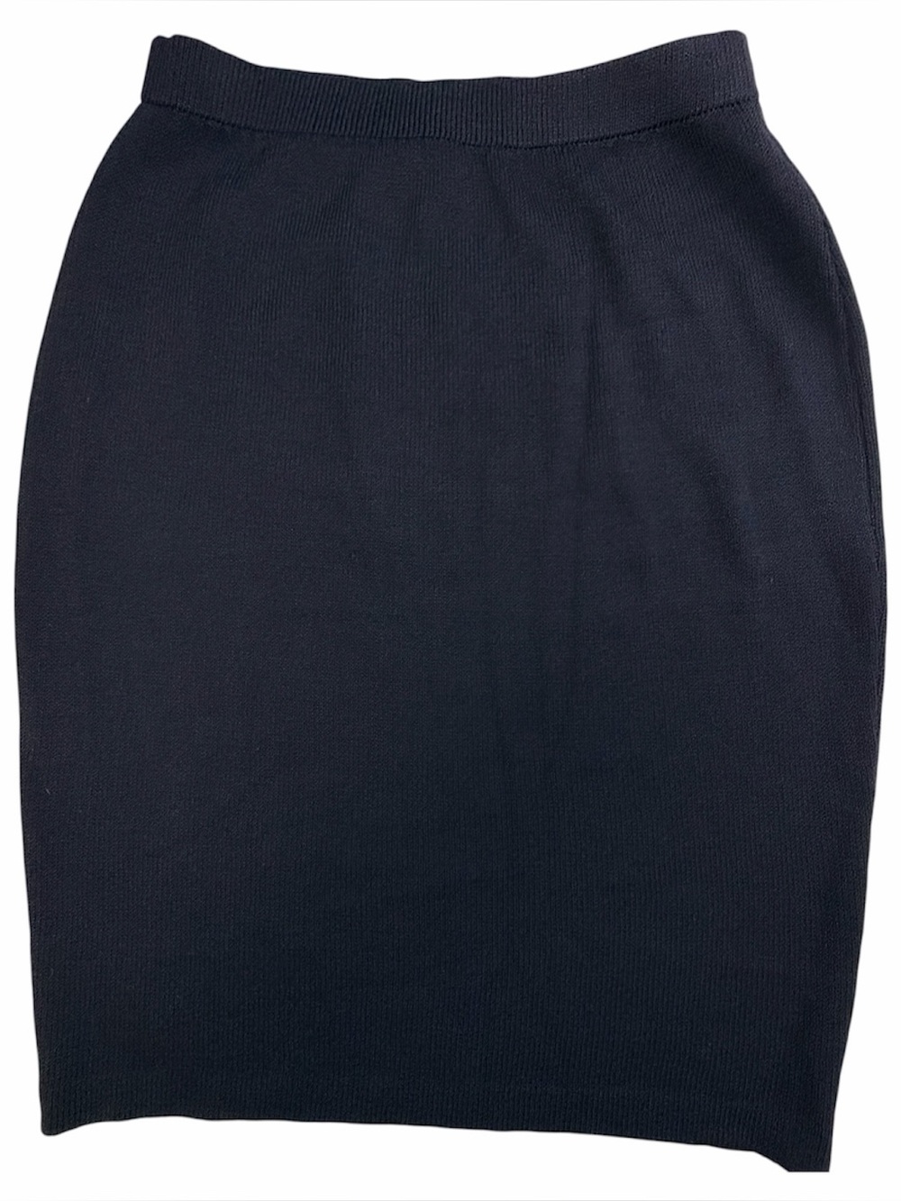 St. John Basics Pencil Skirt Santana Knit Black Size 4 Pull On